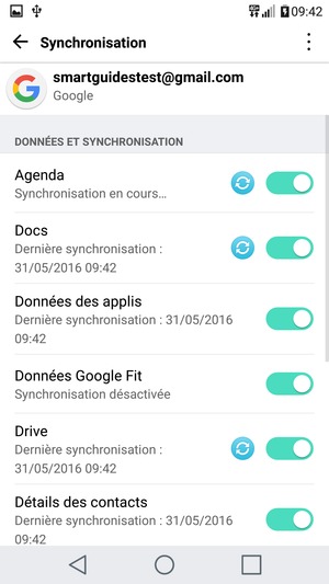 Vos informations seront synchronisées