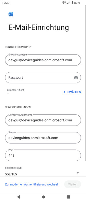 Geben Sie Ihre Passwort ein