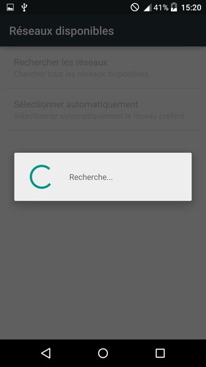 Veuillez attendre la fin de la recherche