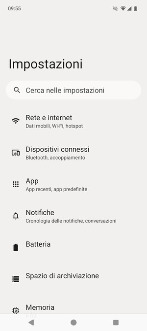 Seleziona Rete e internet