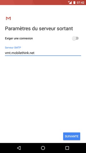 Désactiver le Exiger une connexion et sélectionner SUVANTE