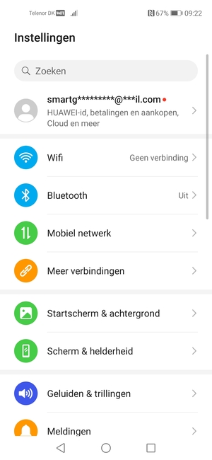 Selecteer Wifi