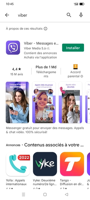 Sélectionnez l'appli