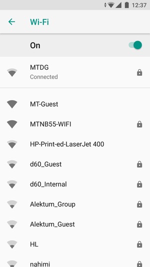 You are now connected to the Wi-Fi network