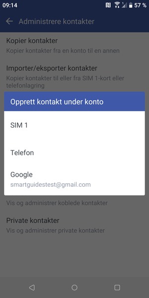Velg din Google-konto