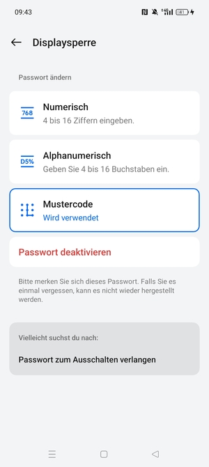 Ihr Handy ist jetzt mit einer Bildschirmsperre gesichert