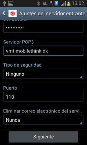 Desplácese hacia abajo y seleccione Siguiente