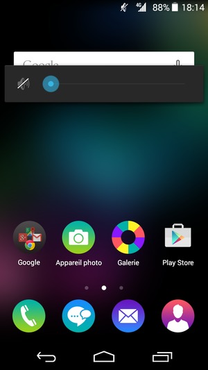 Appuyez une fois de plus pour passer en mode silencieux
