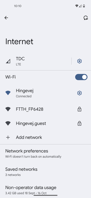 You are now connected to the Wi-Fi network