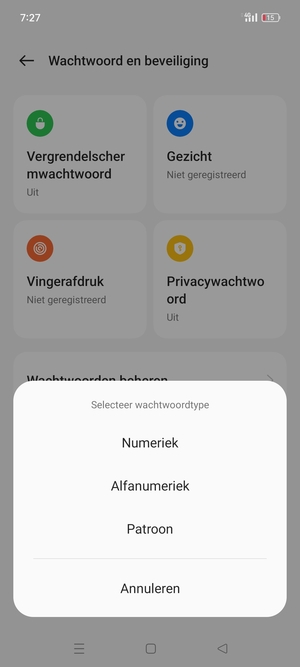Selecteer Patroon