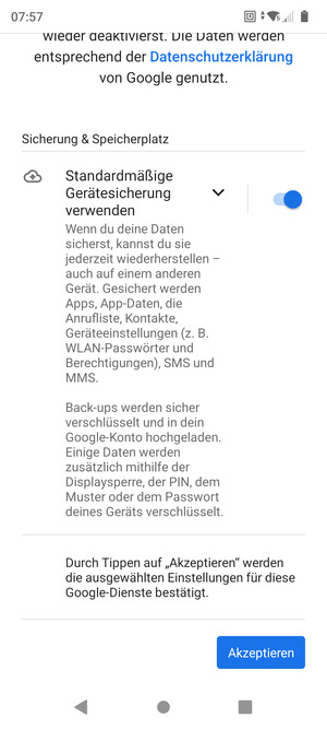 Wählen Sie Akzeptieren