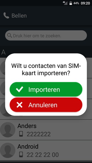 Selecteer Importeren