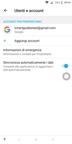 Seleziona il tuo account Google