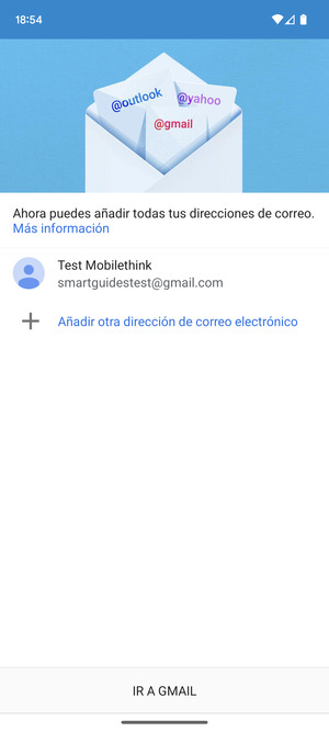 Seleccione IR A GMAIL
