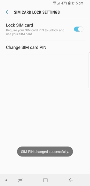 Your SIM PIN has been changed