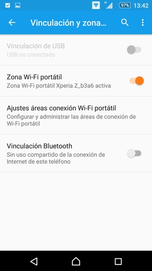 El teléfono ha sido configurado para su uso como módem