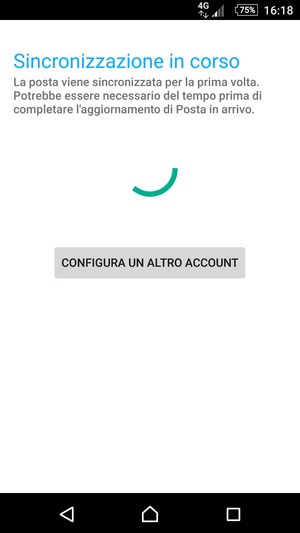 Attendi il completamento del processo di sincronizzazione