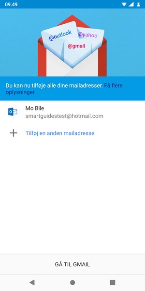 Vælg GÅ TIL GMAIL