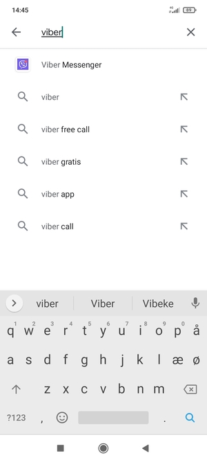 Indtast navnet på appen og vælg Søg