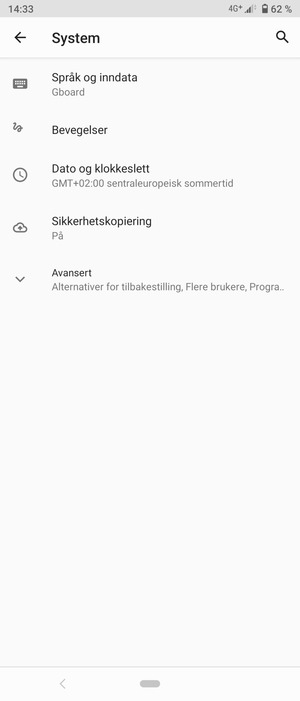Velg Avansert
