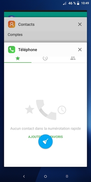 Sélectionnez l'icône Supprimer pour fermer toutes les applis en cours d'exécution