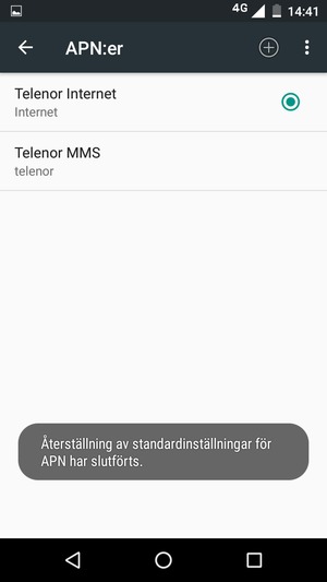 Välj Nytt APN