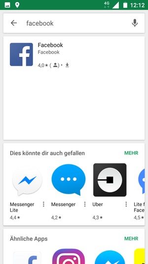 Wählen Sie die App