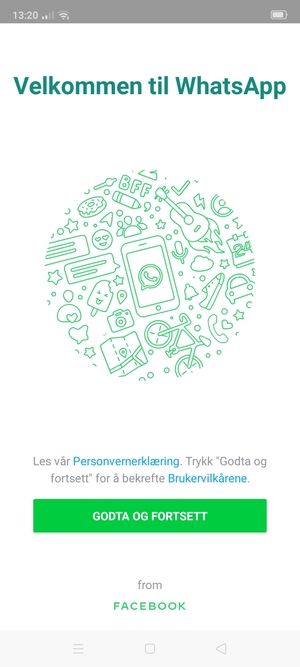 Applikasjonen er klar til bruk