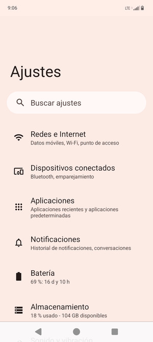 Seleccione Redes e Internet
