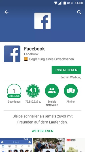 Wählen Sie INSTALLIEREN
