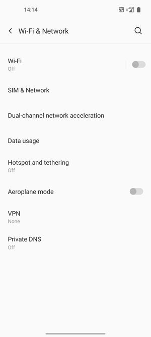 Select SIM & Network