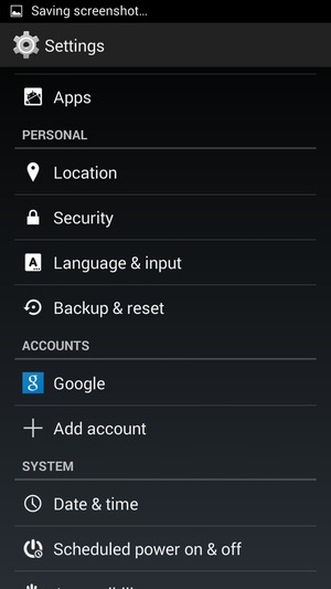 Scroll to and select Google