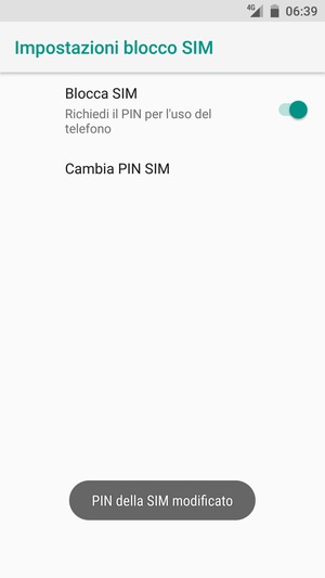 Il tuo PIN della SIM è stato modificato