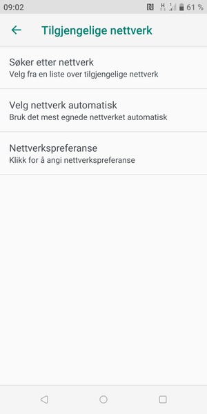 Velg Søker etter nettverk