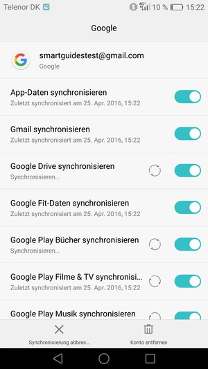Ihre Daten werden synchronisiert