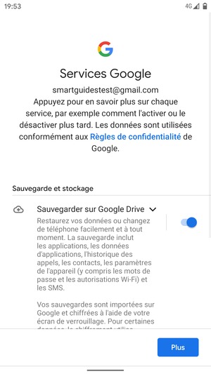 Sélectionnez Plus