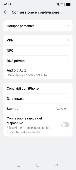 Seleziona Hotspot personale