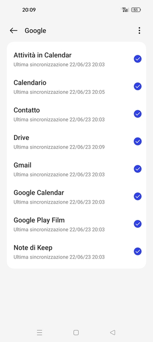 Seleziona il tasto Menu