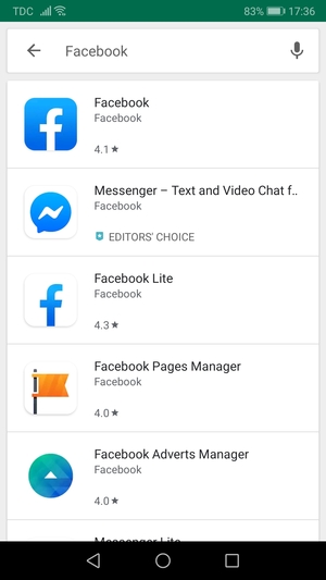 Select the app