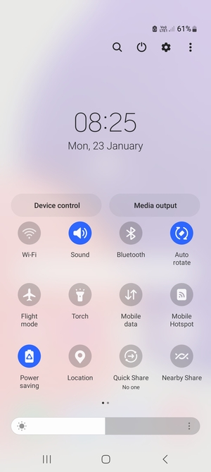 Turn on Power saving