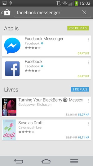 Sélectionnez l'appli