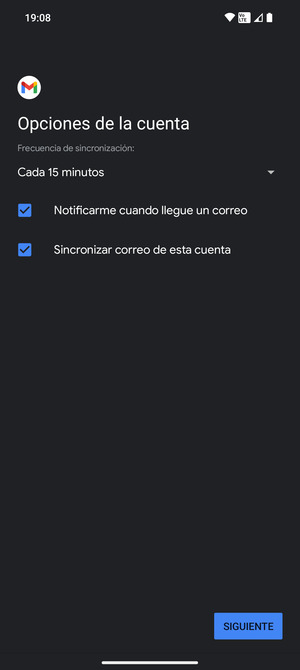 Seleccione SIGUIENTE