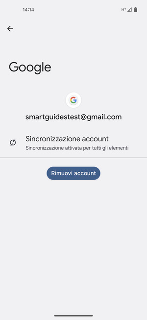 Seleziona Sincronizzazione account