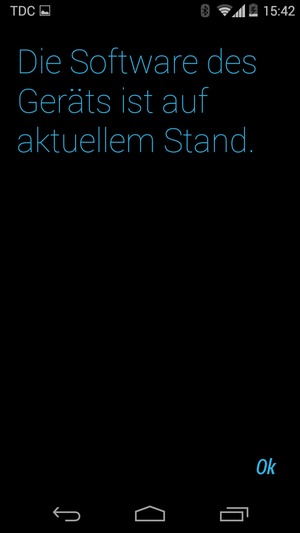 Falls Ihr Handy aktualisiert ist, wird Ihnen der folgende Bildschirm angezeigt.