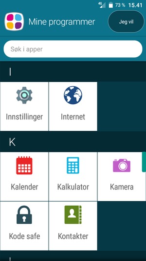 Bla til og velg Innstillinger