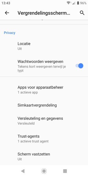 Selecteer Simkaartvergrendeling