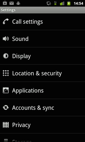 Scroll to and select Security  or Location & security