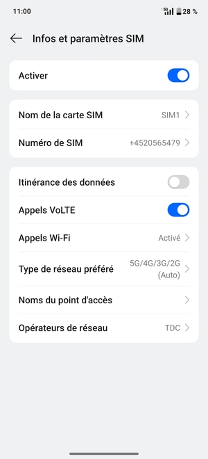 Sélectionnez Noms du point d'accès