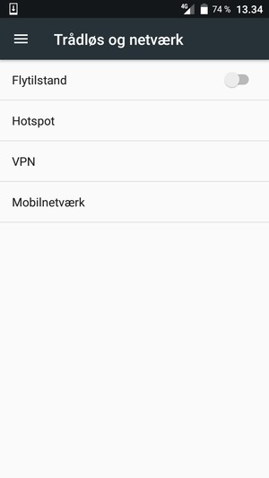 Vælg Mobilnetværk