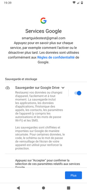 Sélectionnez Plus